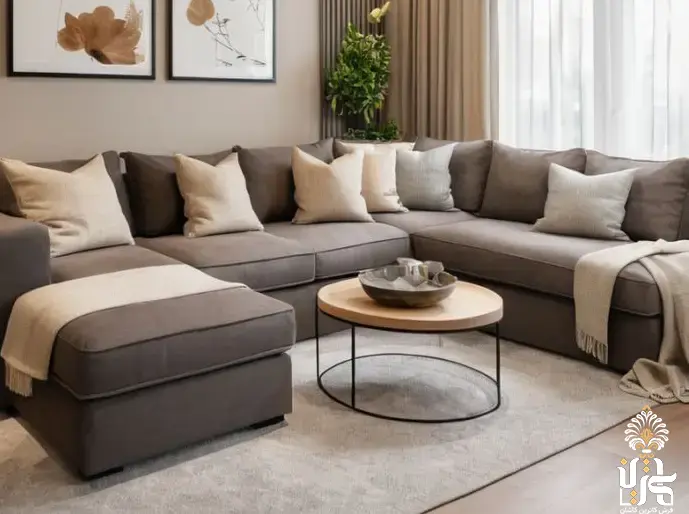 ست مبل و فرش طوسی